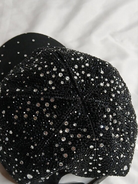 Gucci Black Crystal Monogram Baseball Cap main image 6